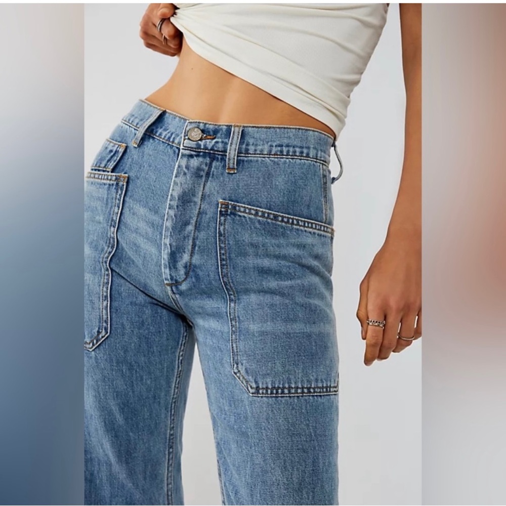 NWT Free People X Sandrine Rose Carpenter Jeans - Picture 3 of 16